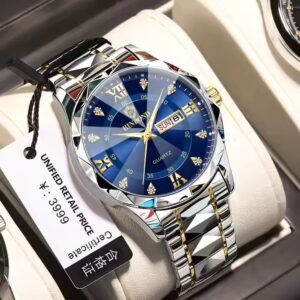 BINBOND 5609 Quartz Men’s Watch (Single Lock সিঙ্গেল লক) -Blue